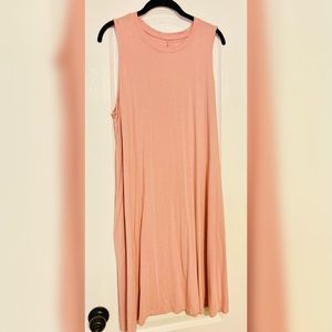 Women’s extra large Time and Tru pink sleeveless swing dress with pockets